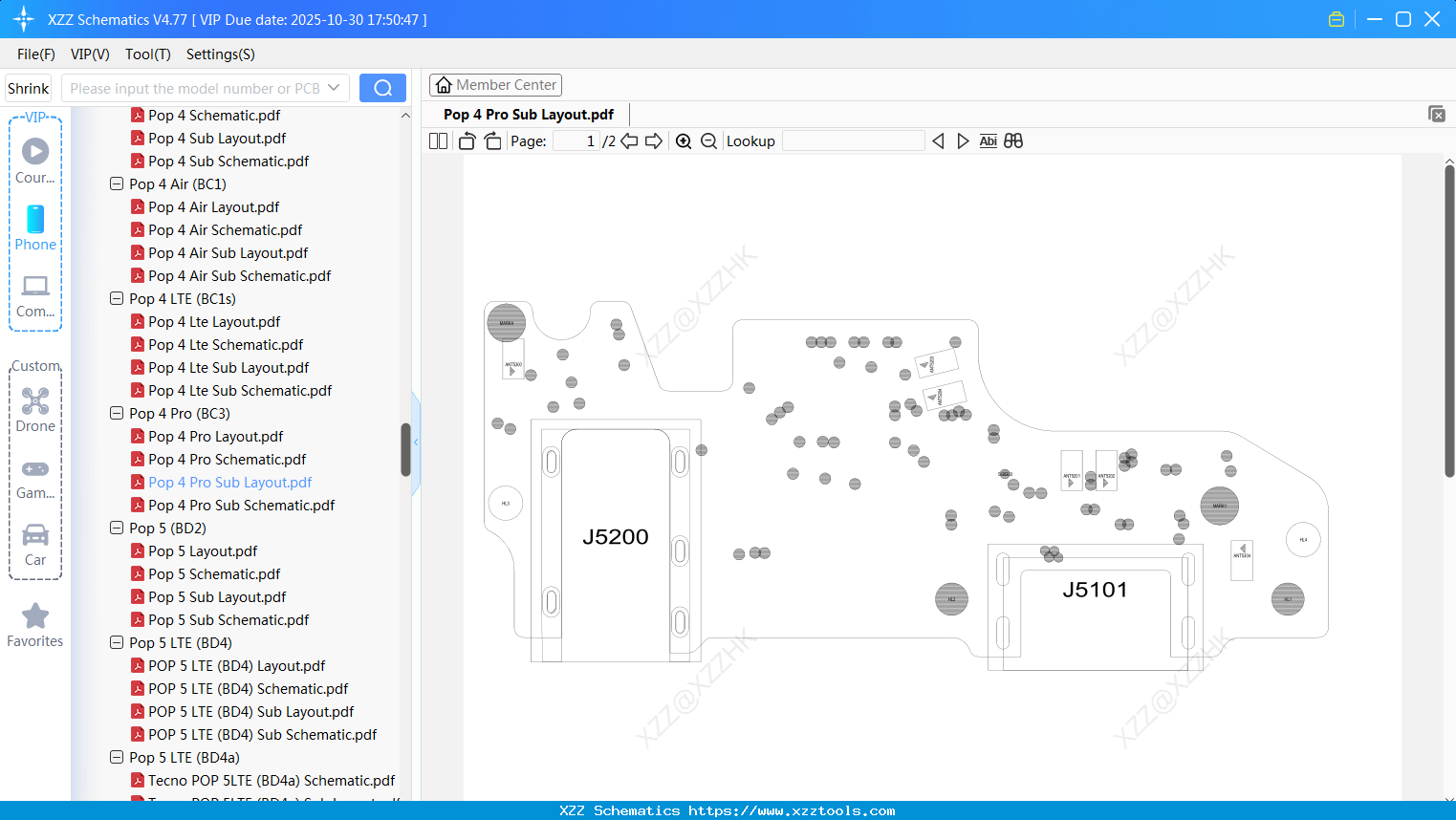 Tecno Pop 4 Pro Sub Layout
